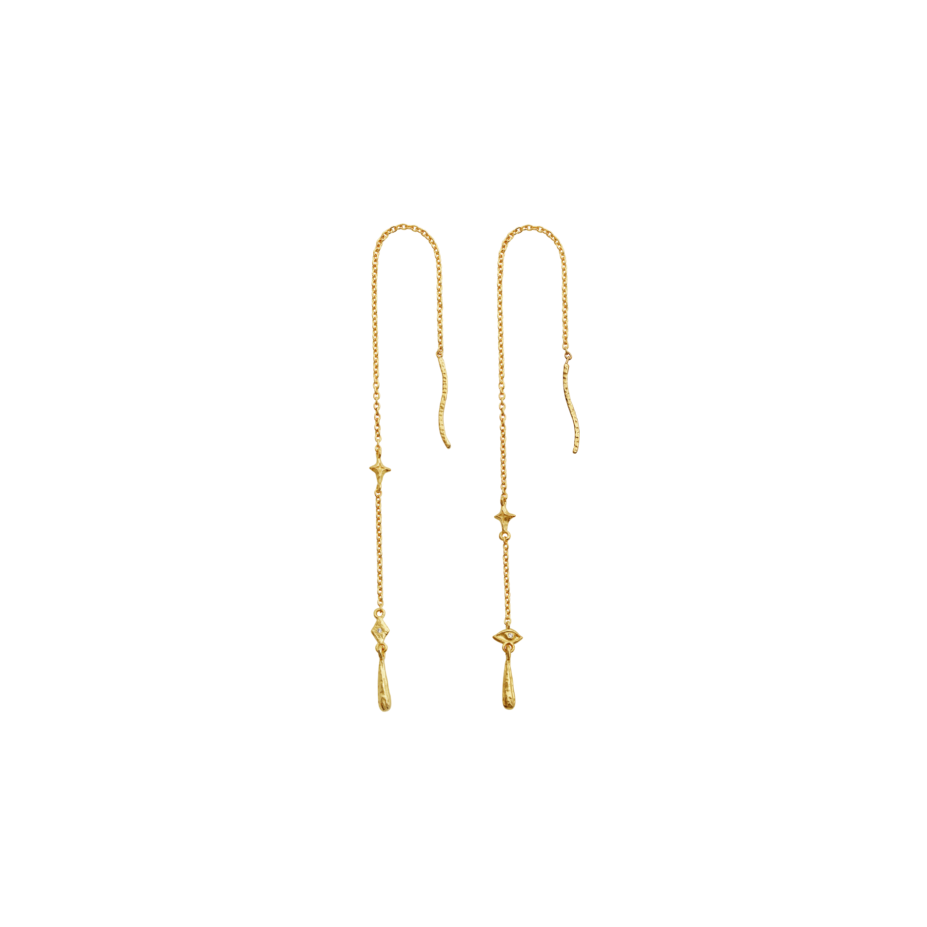 Maanesten Duet øreringe i forgyldt