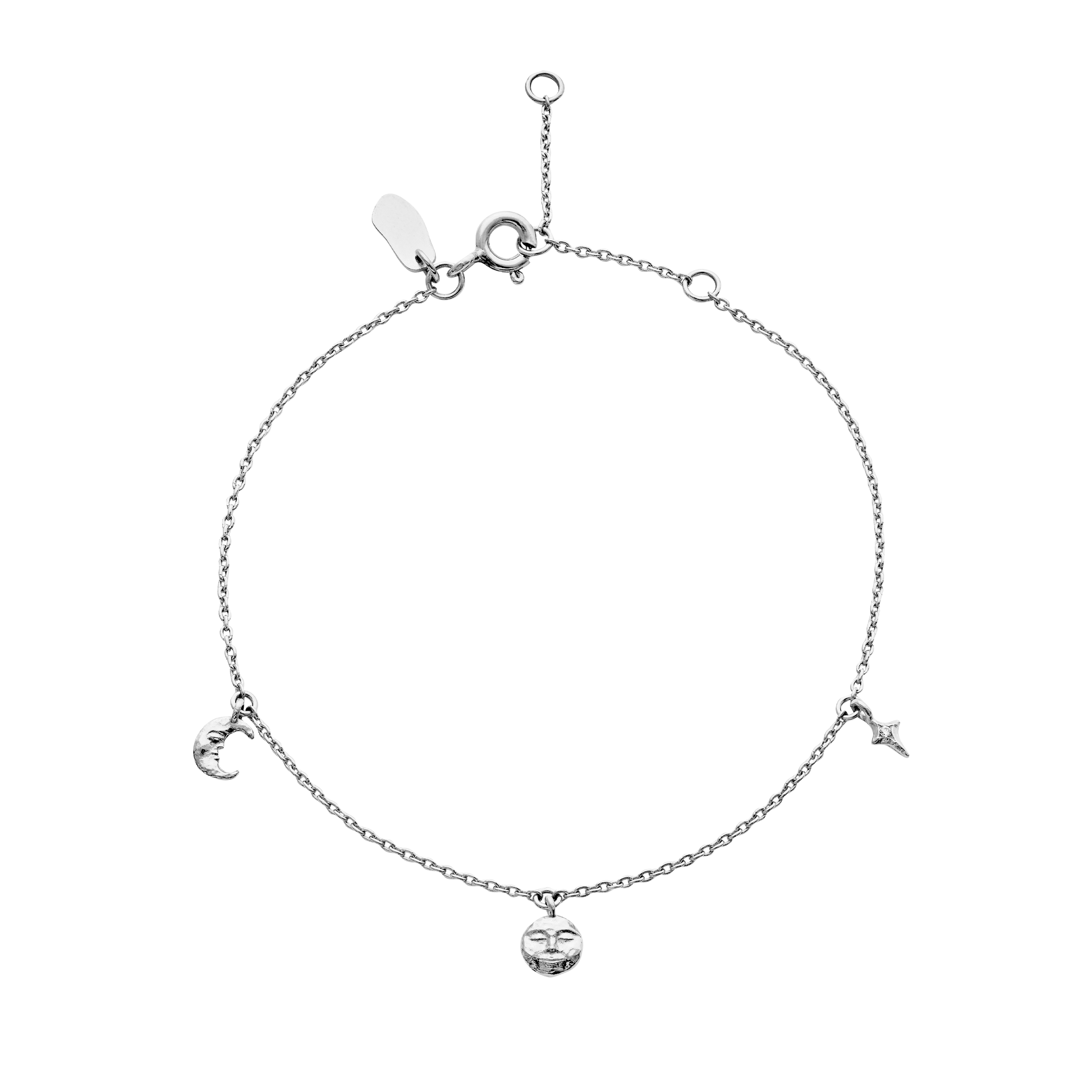 MAANESTEN ARMBÅND I SØLV