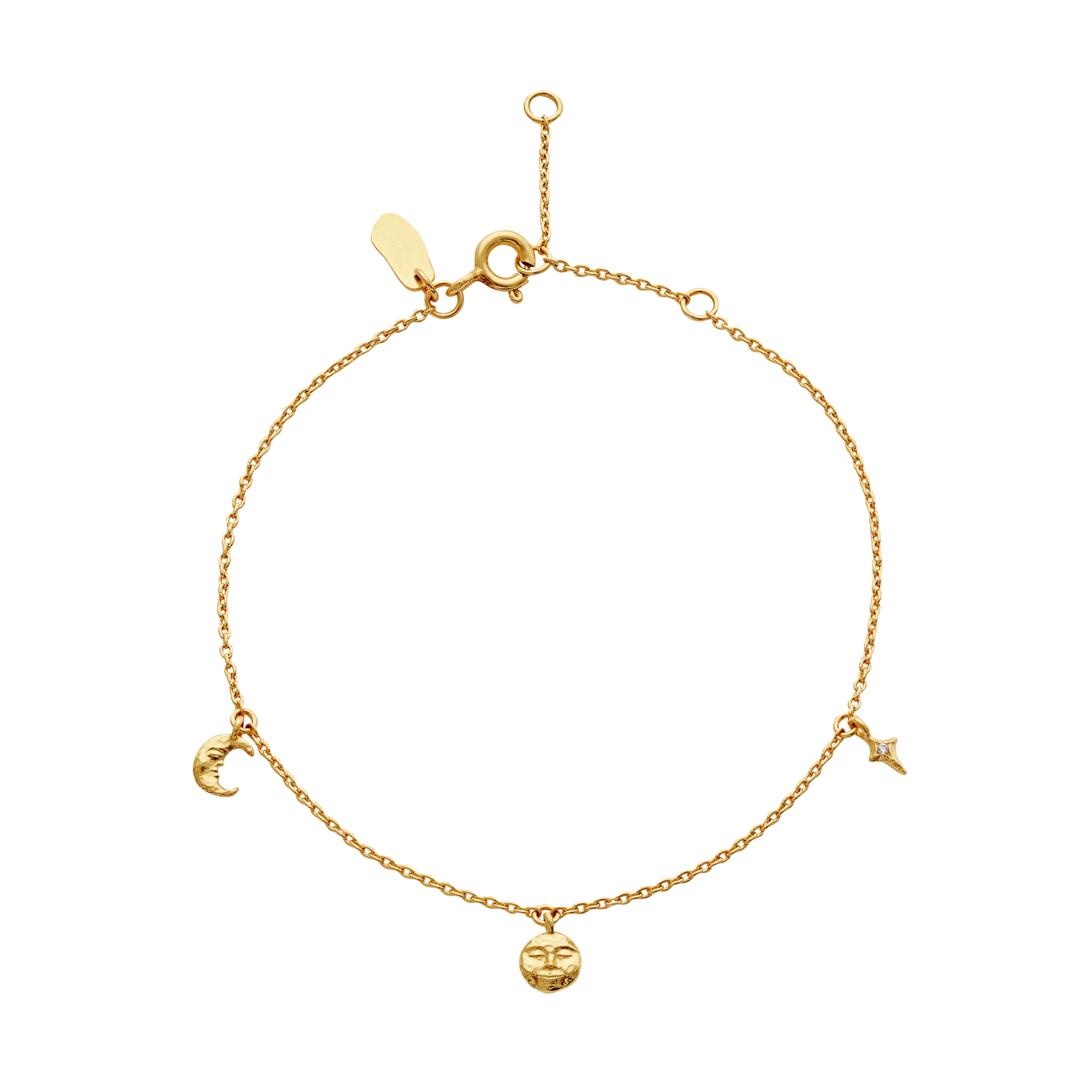 MAANESTEN ARMBÅND I FORGYLDT