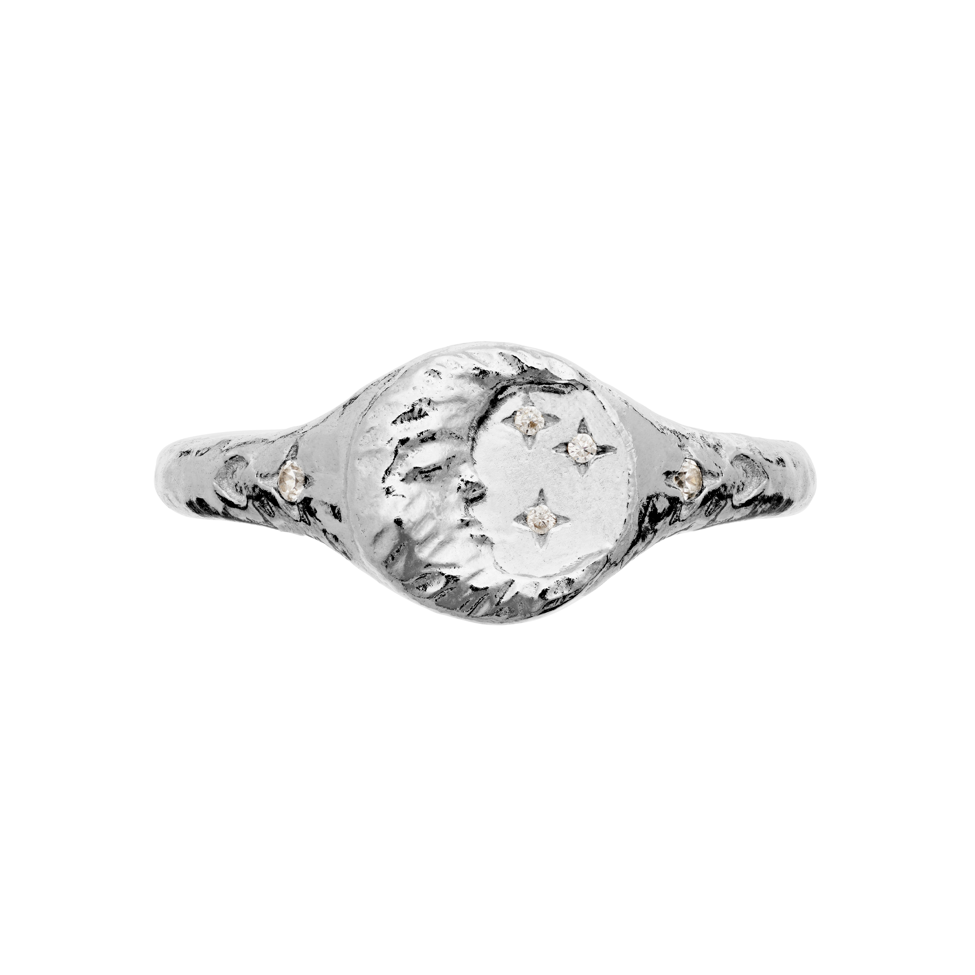 MAANESTEN RING I SØLV