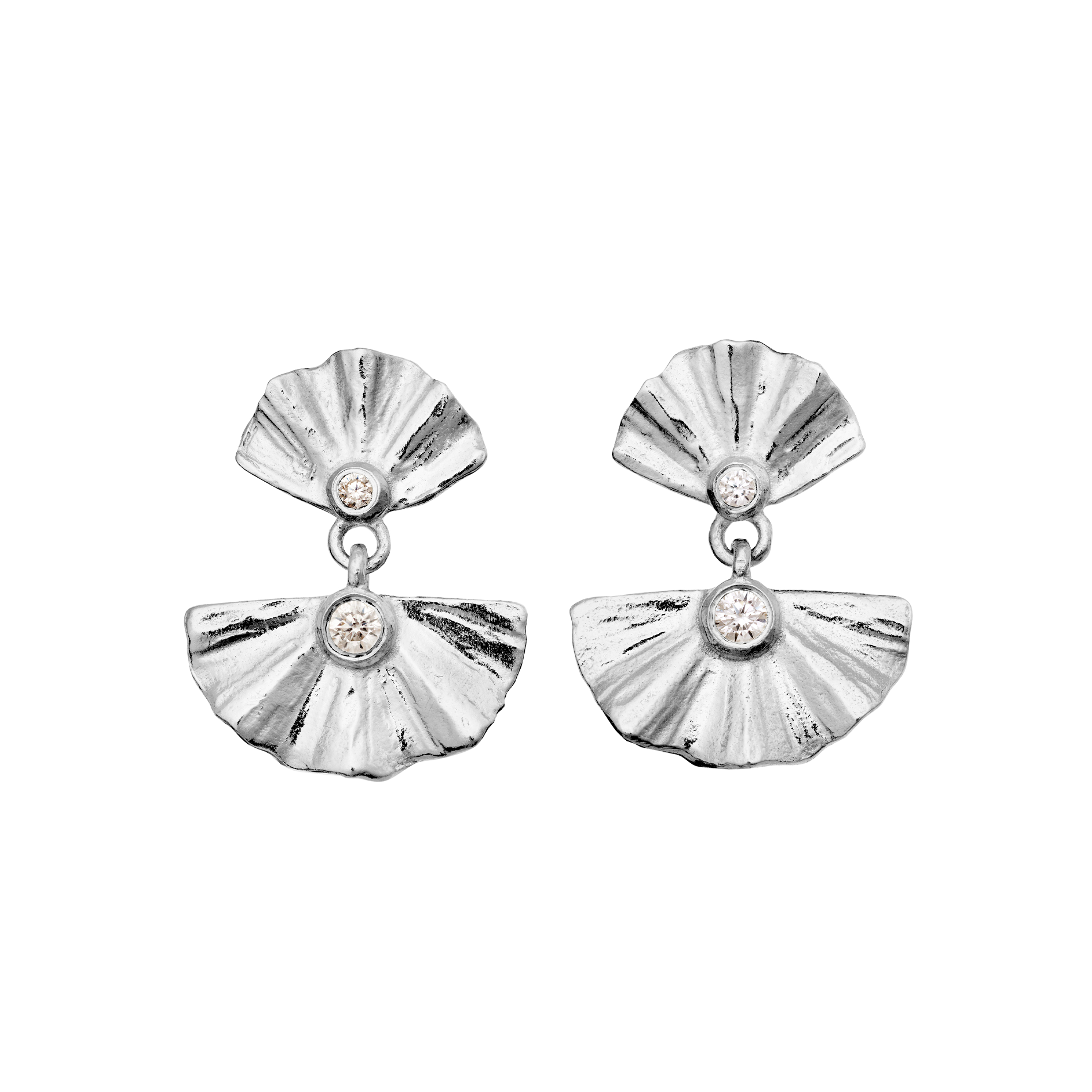 MAANESTEN ØRERINGE I SØLV