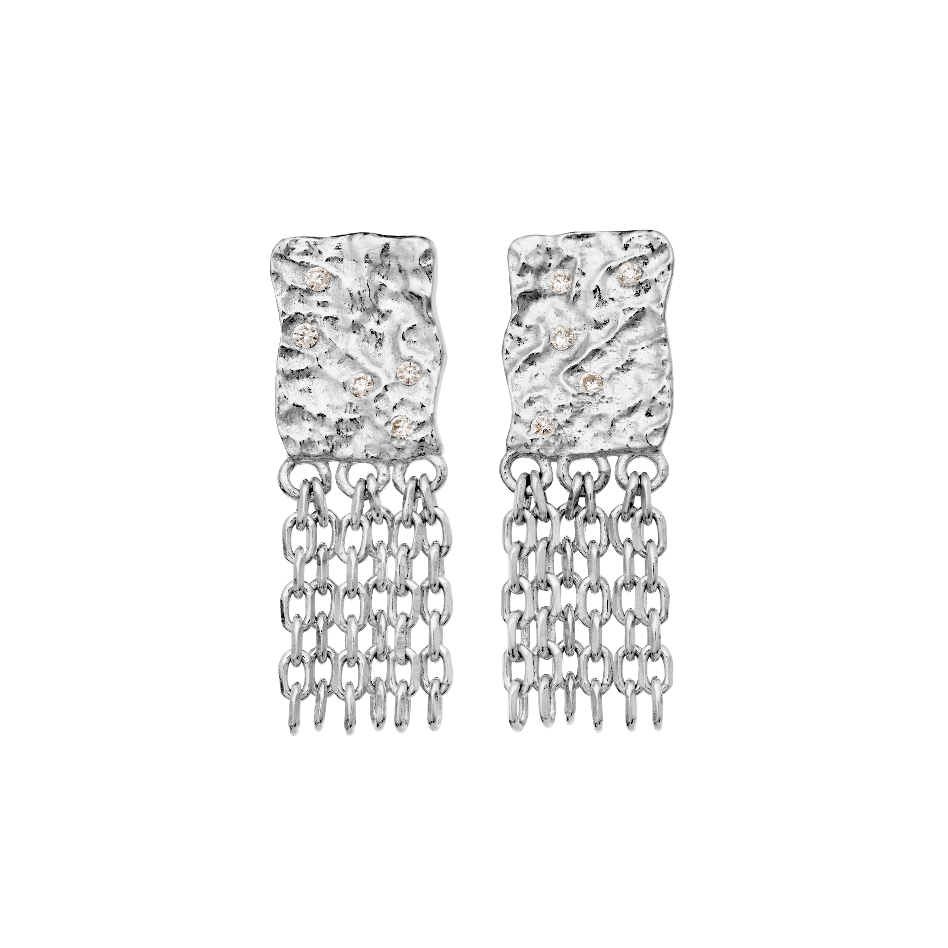 MAANESTEN ØRERINGE I SØLV