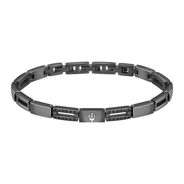 Maserati armbånd i sort rustfrit stål