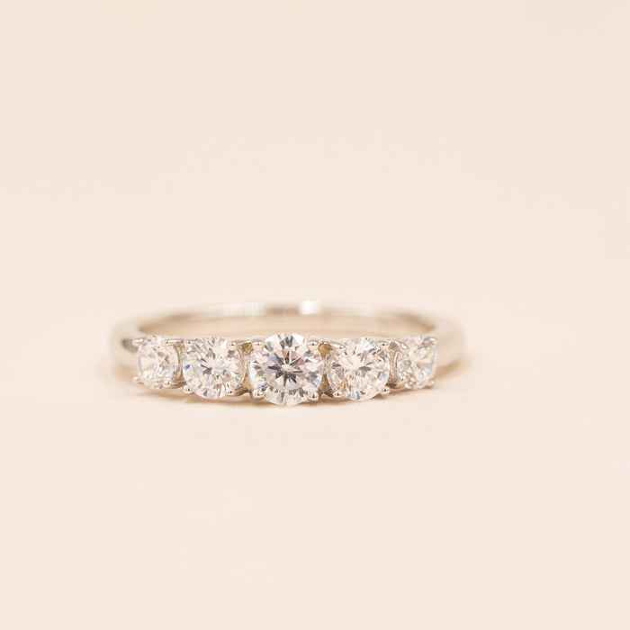 Nora IV alliancering i sterlingsølv med zirkonia
