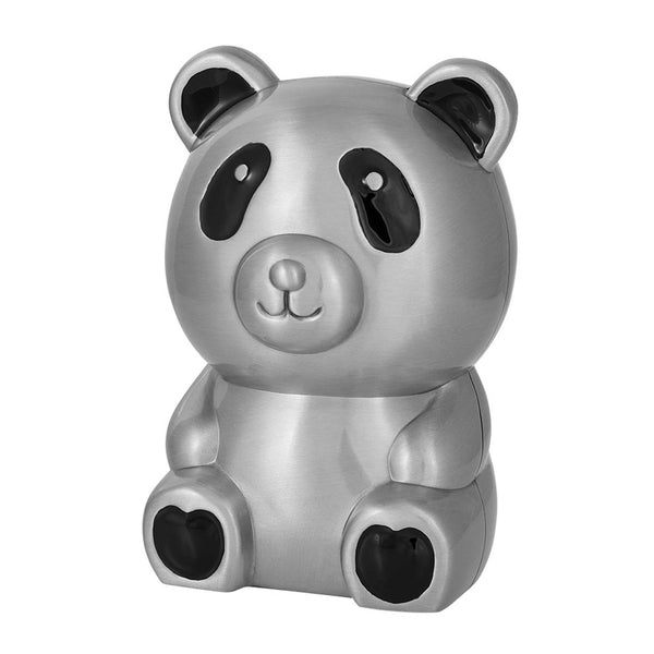 Fortinnet Panda sparebøsse med sorte detaljer