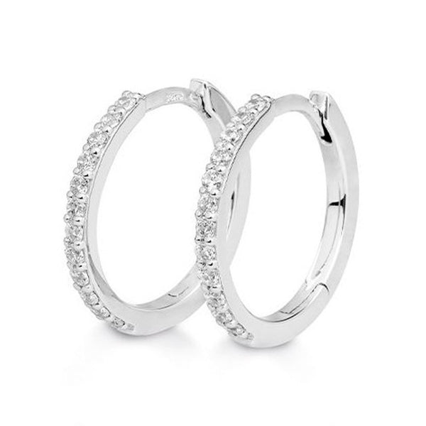 diamantcreoler med 0,24 carat i hvidguld