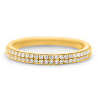 Alliancering i guld med diamanter