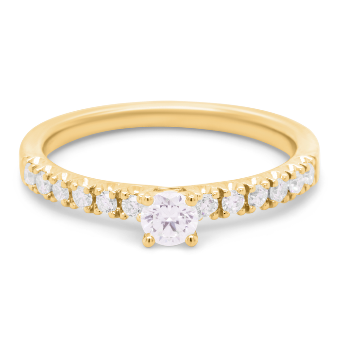 Guldring med diamanter