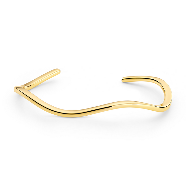 Sif Jakobs Ellera Waves Pianura Bangle i forgyldt