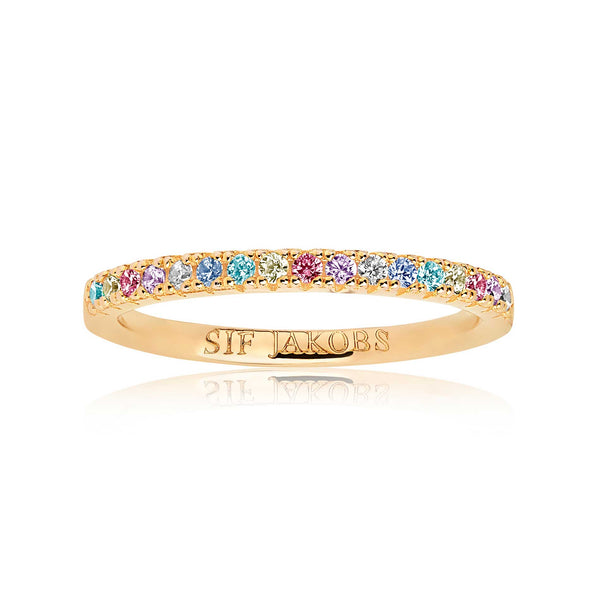 Sif Jakobs Ellera ring med pastelfarvet zirkonia