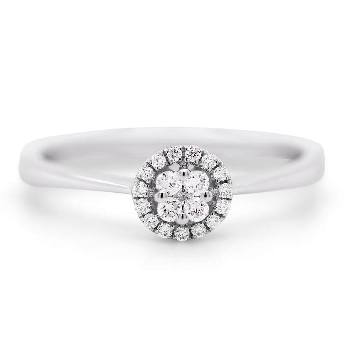Ring i hvidguld med diamanter