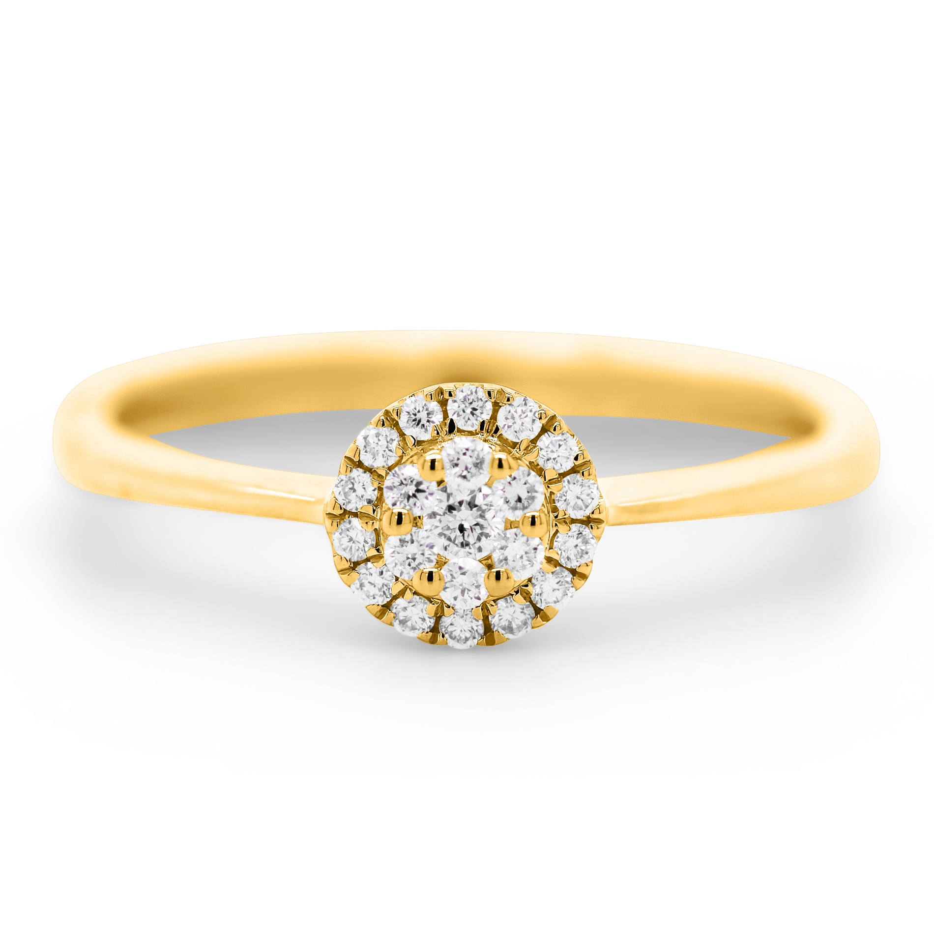 Guld ring med diamanter