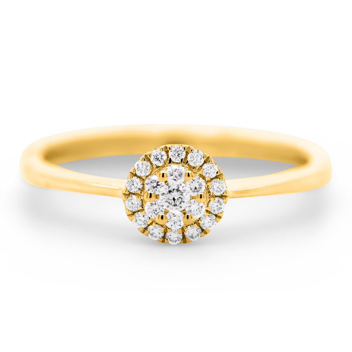 Guld ring med diamanter