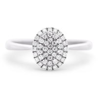 Ring i hvidguld med diamanter
