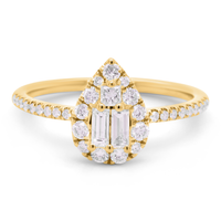 Guldring med diamanter