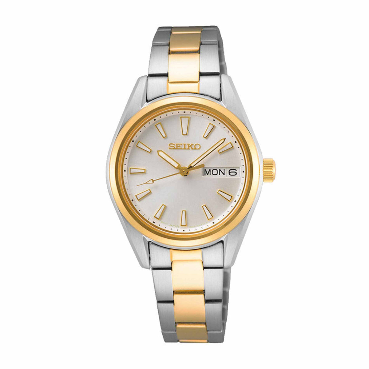 Seiko Classique SUR454P1 - Two-Tone rustfri Stål, 29 mm, Silver Dial