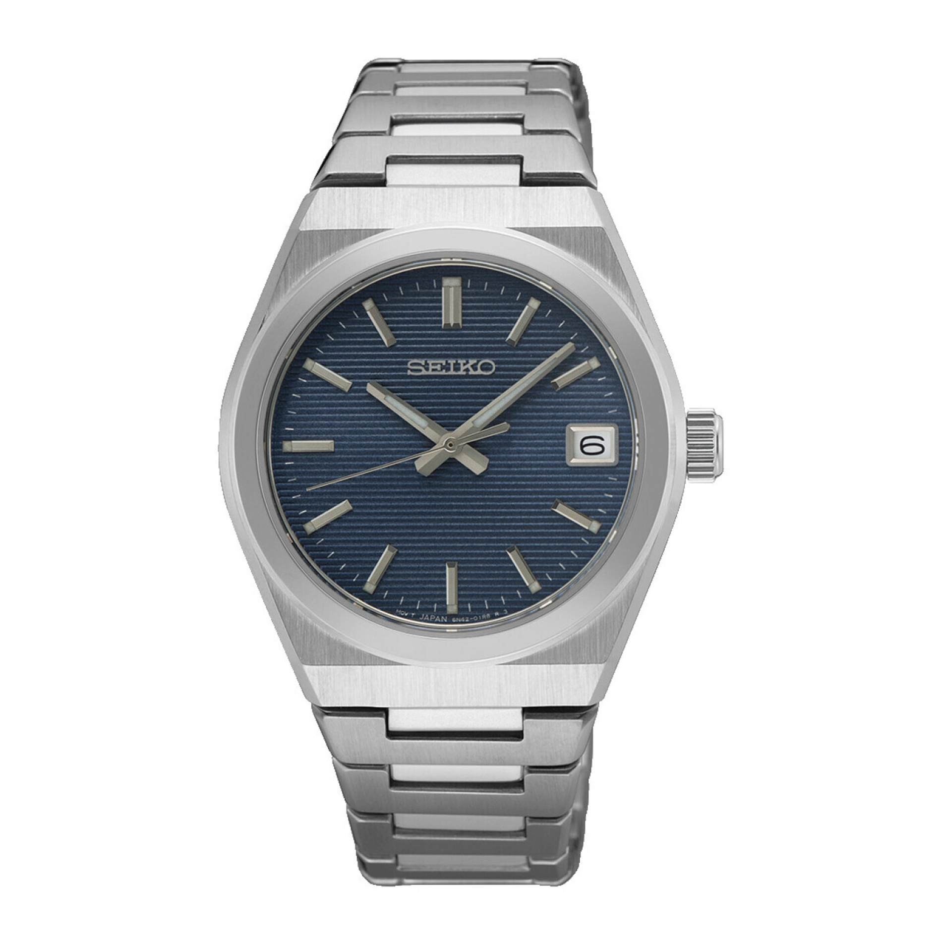 Seiko Classic med stål lænke og blå urskive