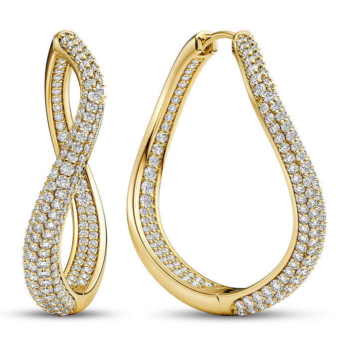 Sif Jakobs Infinito Grande øreringe i forgyldt med zirkonia