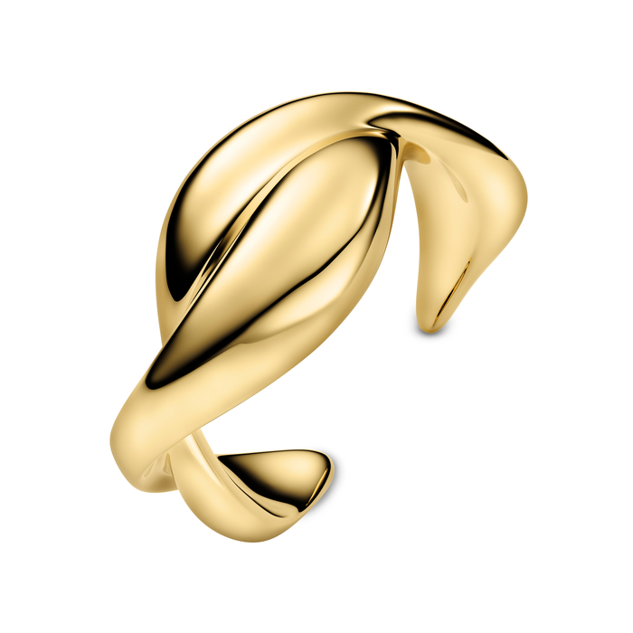 Sif Jakobs Foglia ear cuff i forgyldt med organisk og snoet design