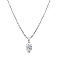 Sølvhalskæde med zirkonia sten packshot
