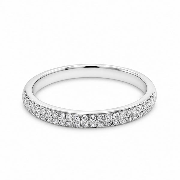 Sophie alliancering i 18 karat hvidguld med 0,25 carat hvide diamanter, packshot