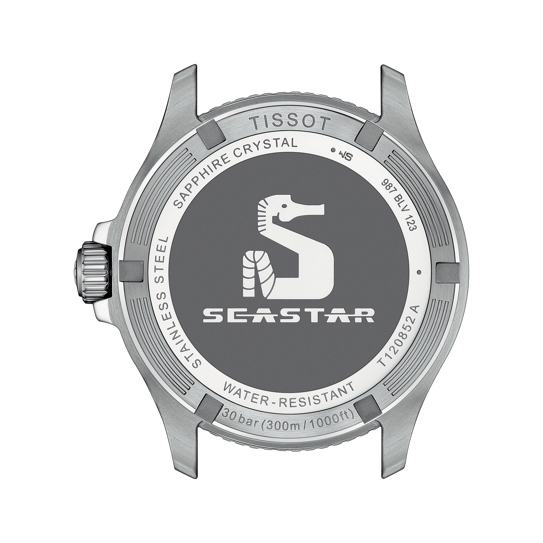 Tissot Seastar 1000 40 mm med sort skive og sort rem