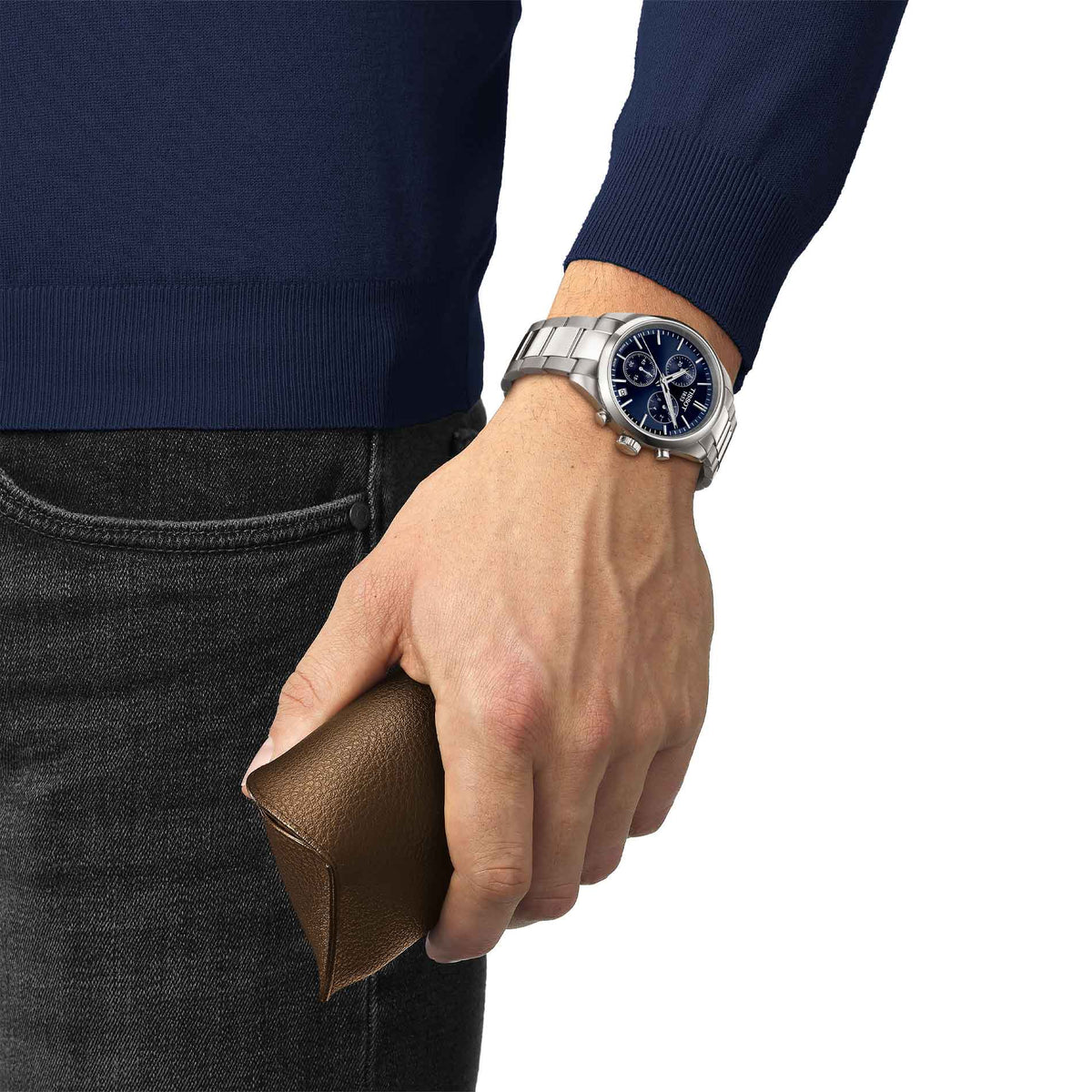 Tissot ur i stål med blå skive
