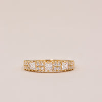 Frontvisning af Venice ring med klare zirkonia
