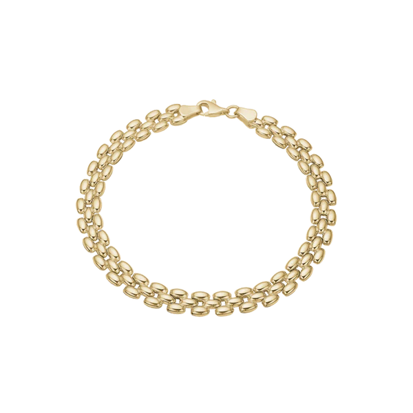 Aagaard armbånd i 8 karat guld med klassisk led design 19 cm