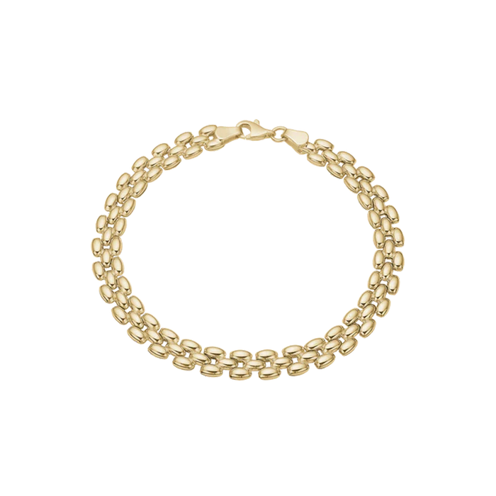 Aagaard armbånd i 8 karat guld med klassisk led design 19 cm