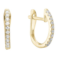 Creoler i guld med hvide zirkonia sten fra Aagaard