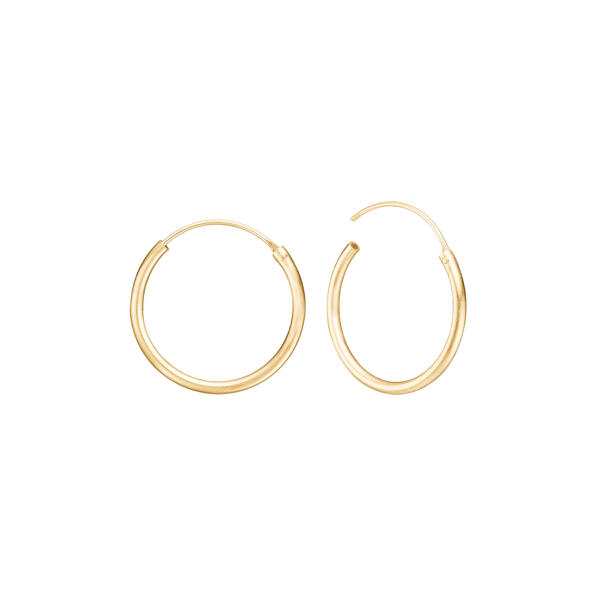 Aagaard creoler i 8 karat guld 19 mm