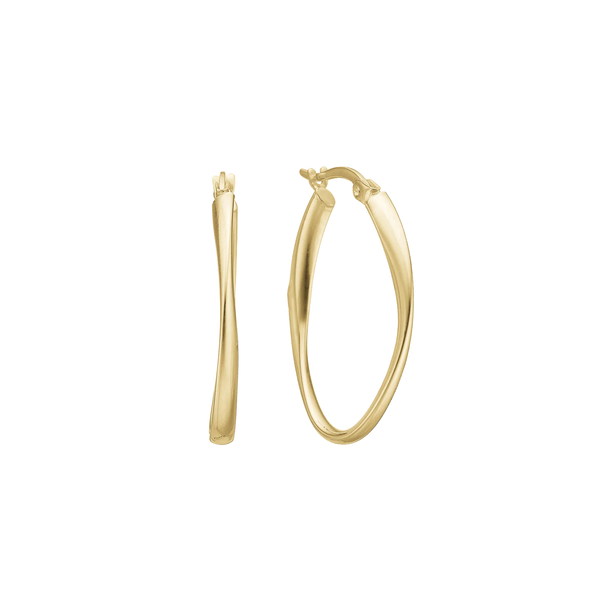 Aagaard creoler i 8 karat guld med ovalt design 30 x 20 mm