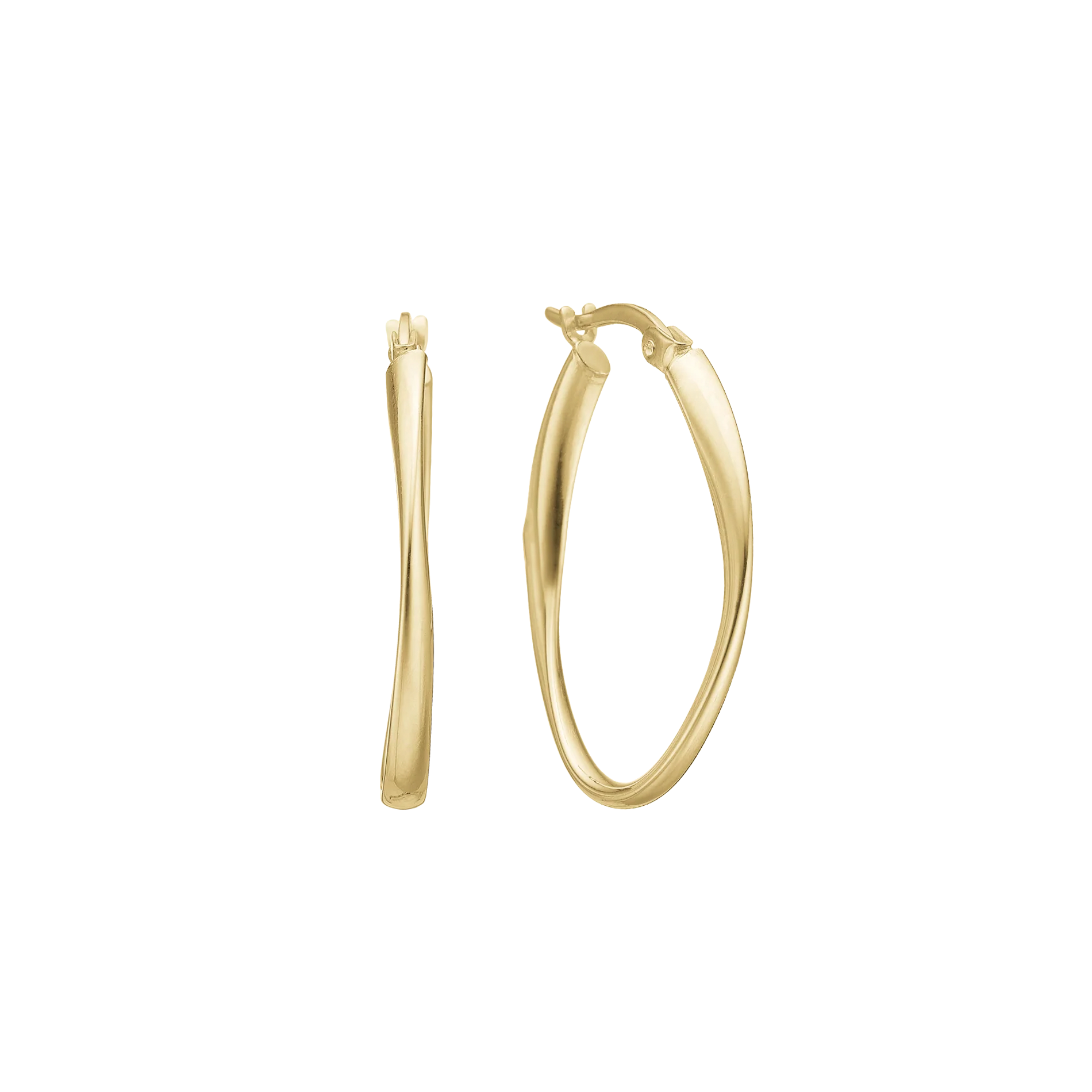 Aagaard creoler i 8 karat guld med ovalt design 30 x 20 mm
