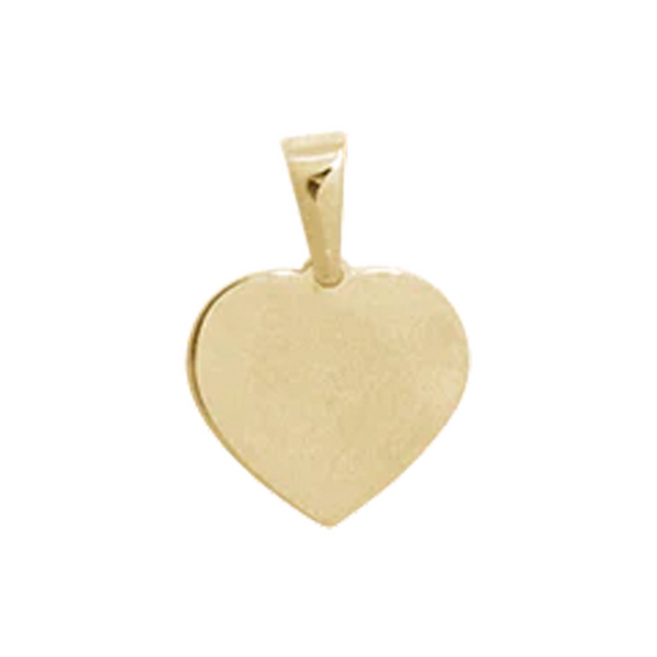 Aagaard fladt hjerte vedhæng i 8 karat guld 12 x 11 mm