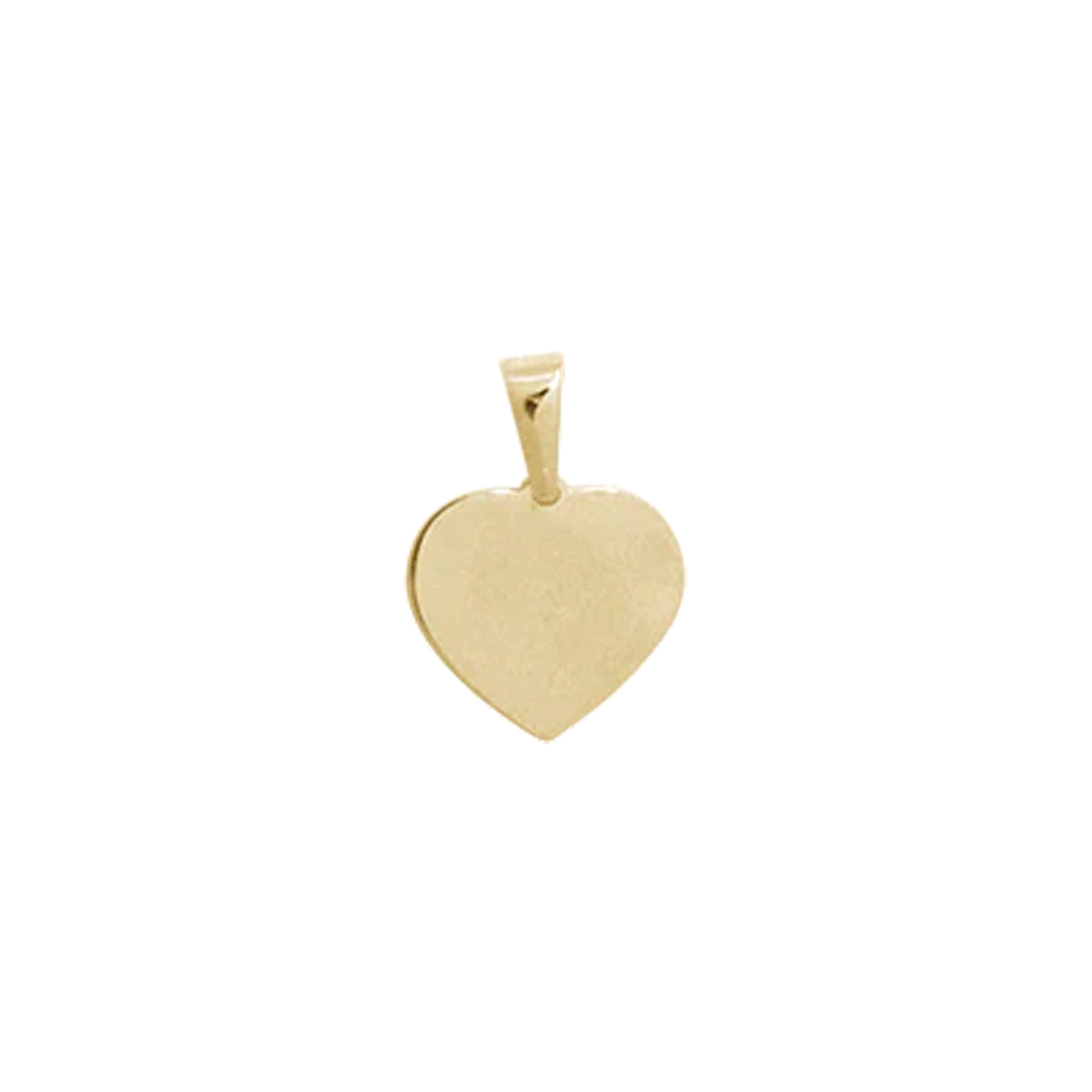 Aagaard fladt hjerte vedhæng i 8 karat guld 12 x 11 mm