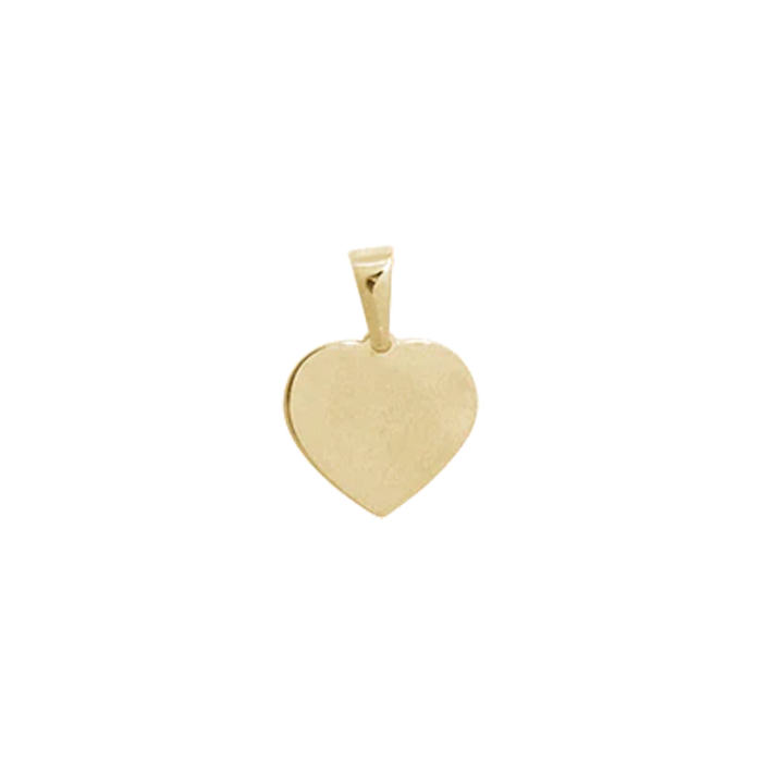 Aagaard fladt hjerte vedhæng i 8 karat guld 12 x 11 mm
