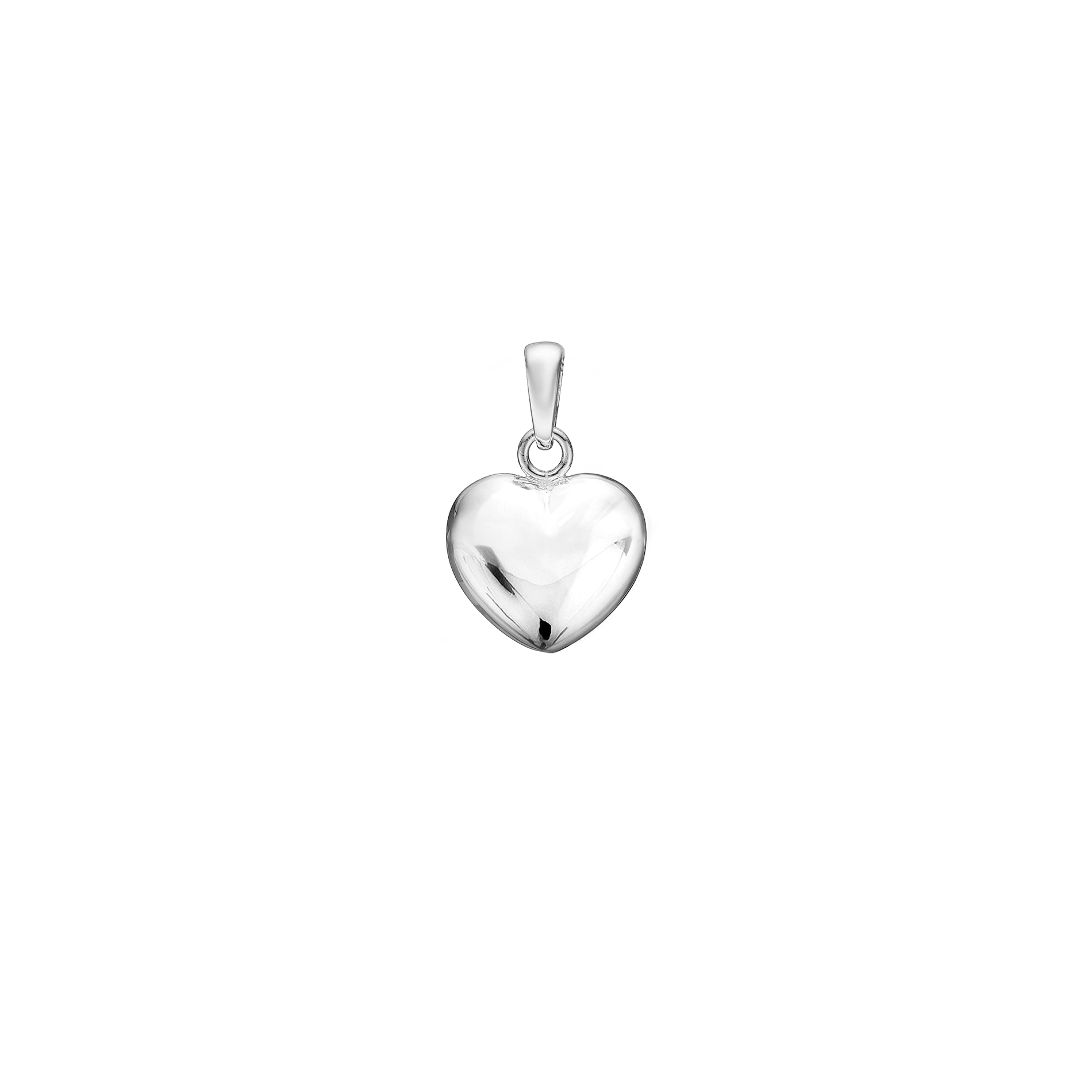 Aagaard hjerte vedhæng i rhodineret 925 sterlingsølv størrelse 10,5 x 12 mm