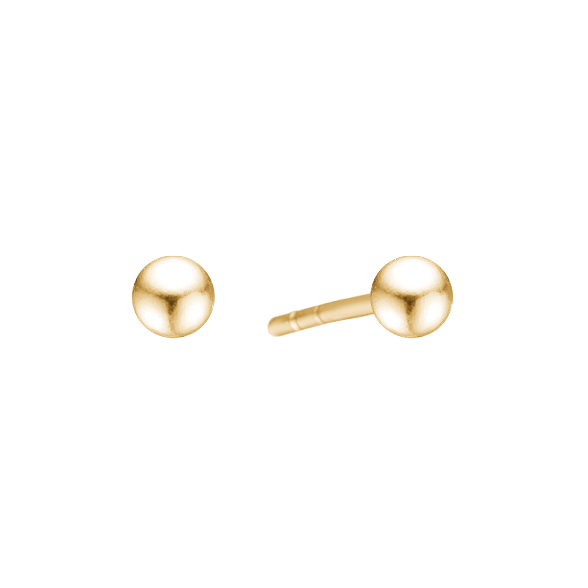 Aagaard kugle ørestikker i 8 karat guld 4 mm