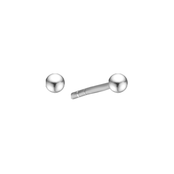 Aagaard kugle ørestikker i 925 sterling sølv 3 mm