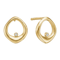 Ørestikker i 8 karat guld med zirkonia fra Aagaard