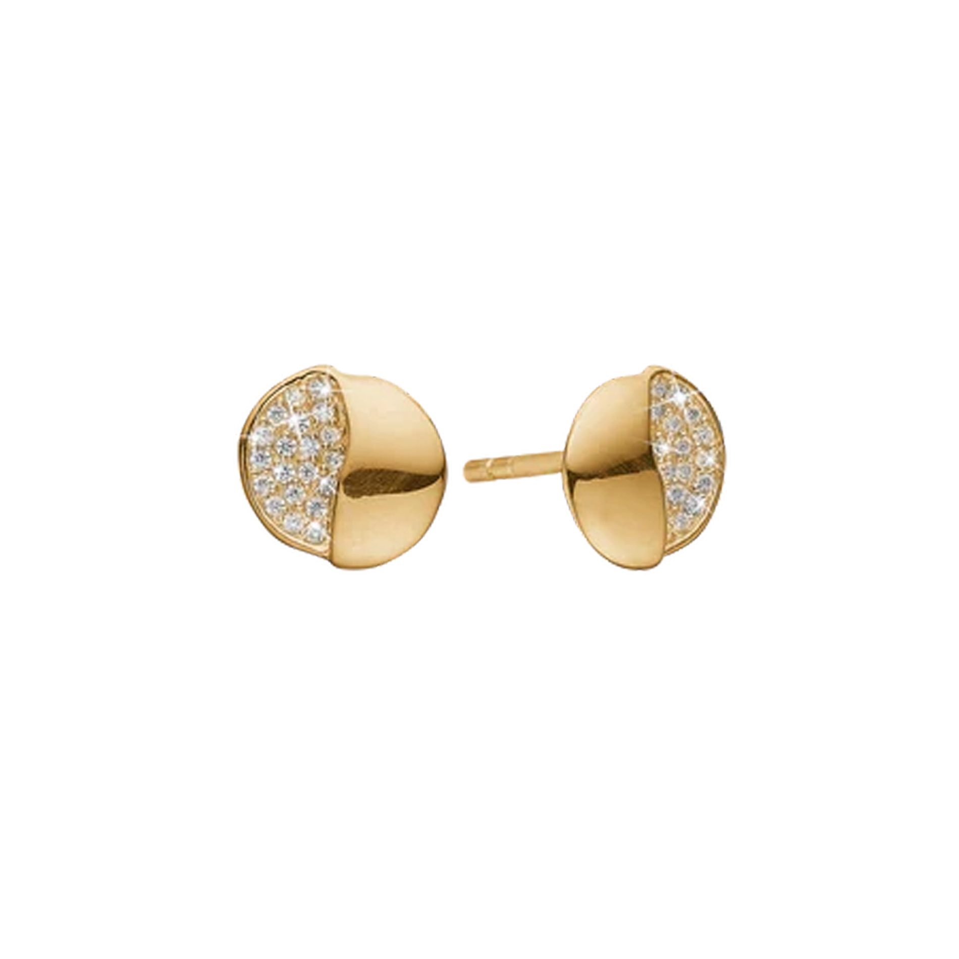 Aagaard ørestikker i 8 karat guld med 40 cubic zirkonia i elegant design