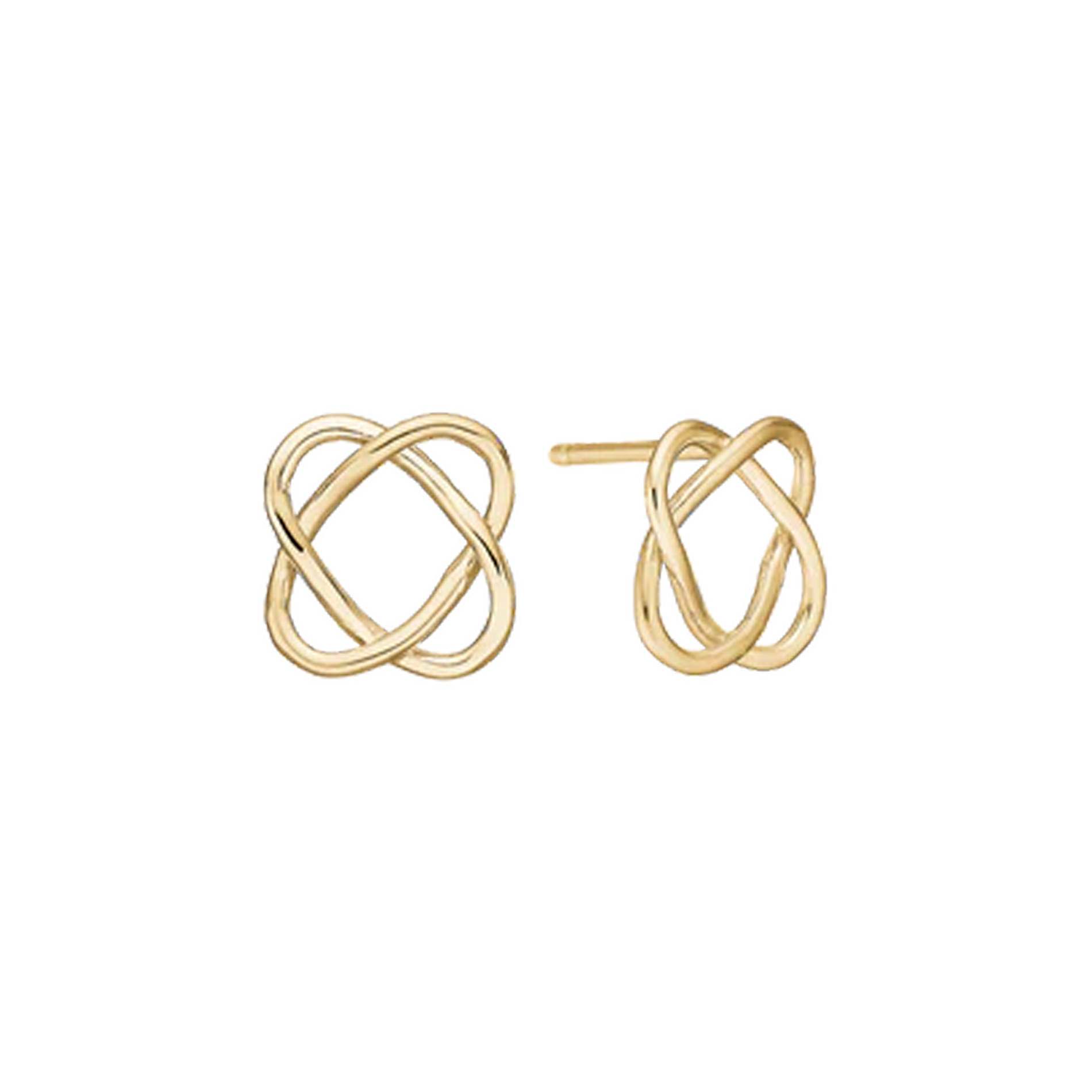 Aagaard ørestikker i 8 karat guld med elegant twist-design