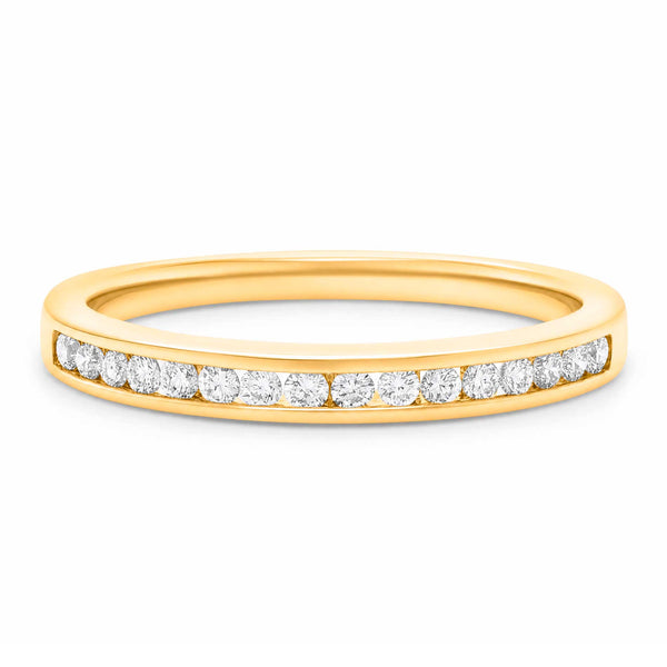 Alliance diamantring 2,0 mm i 18 karat guld med brillantslebne diamanter
