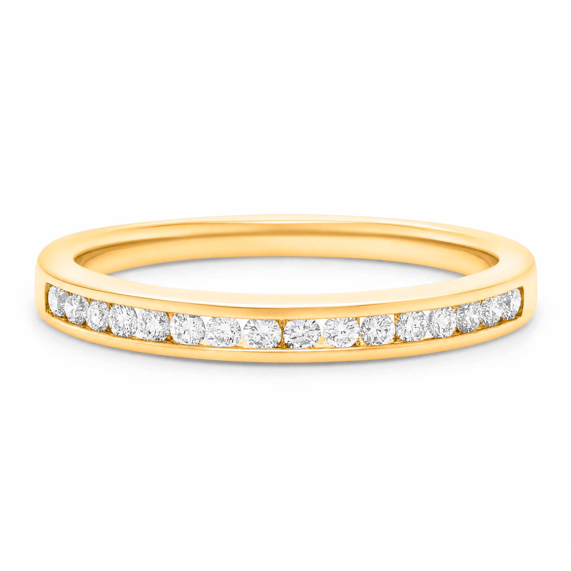 Alliance diamantring 2,0 mm i 18 karat guld med brillantslebne diamanter