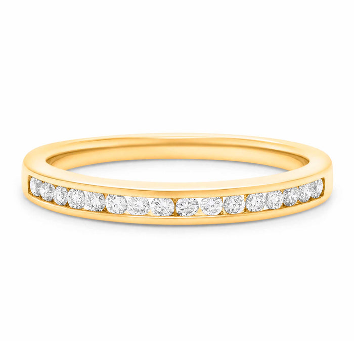 Alliance diamantring 2,0 mm i 18 karat guld med brillantslebne diamanter