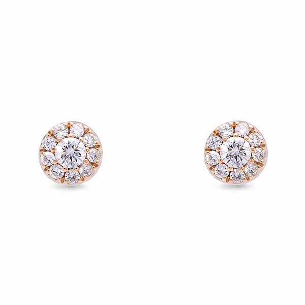 Alma ørestikker i 18 karat guld med 0,16 carat hvide diamanter – packshot