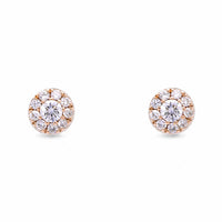 Alma ørestikker i 18 karat guld med 0,16 carat hvide diamanter – packshot