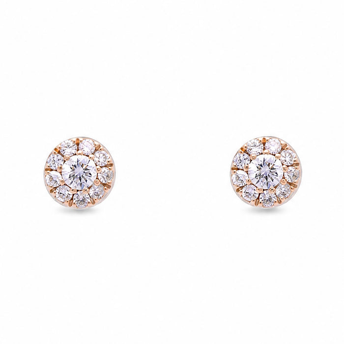 Alma ørestikker i 18 karat guld med 0,16 carat hvide diamanter – packshot