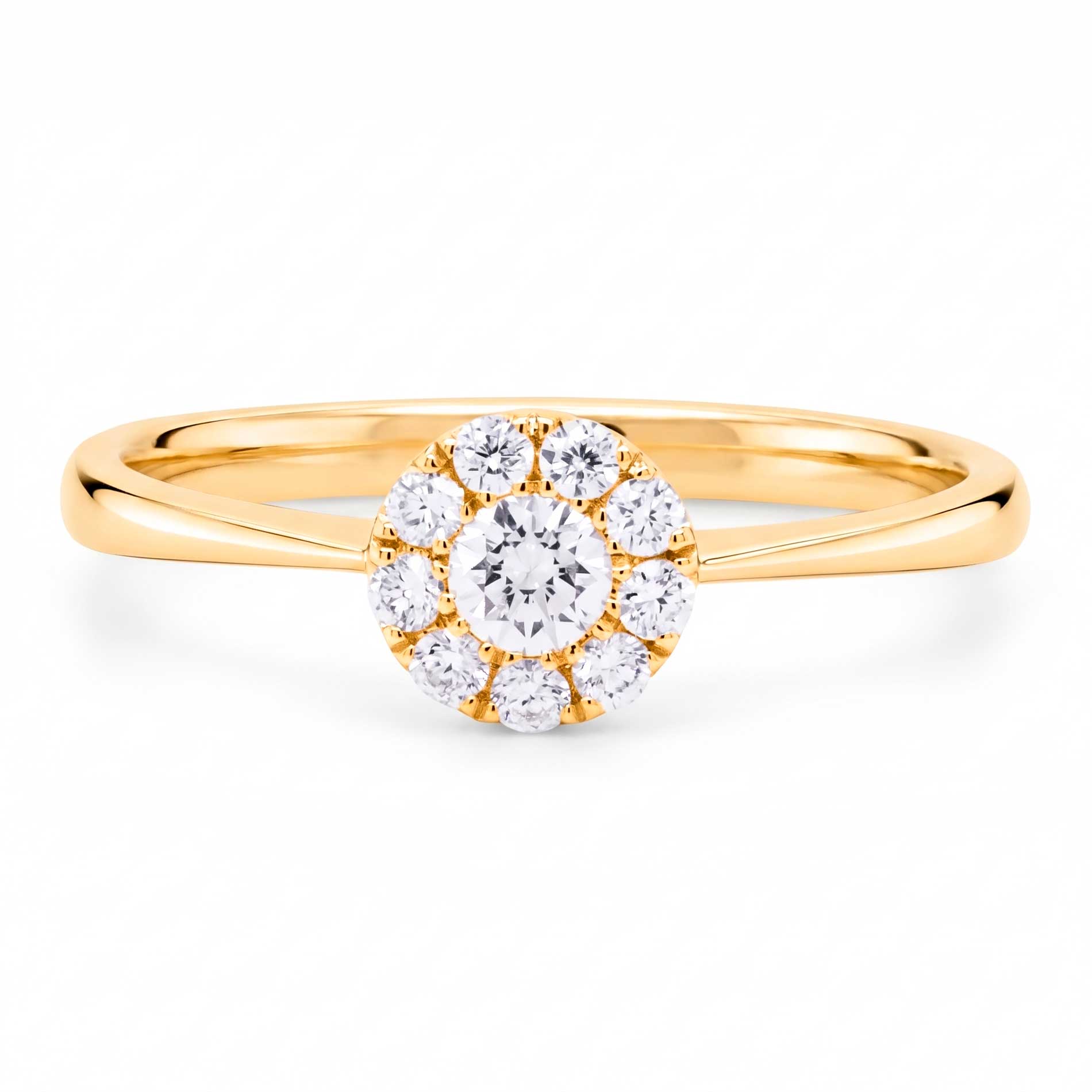 Alma ring i 18 karat guld med 0,24 carat brillantslebne diamanter